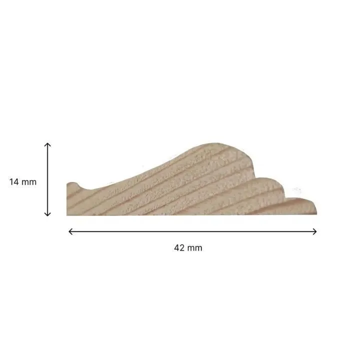 NORDLINGER PRO Kit moulure de soubassement 3m - Moulure murale - FSC 100% - Parfait pour donner du cachet au mur-1