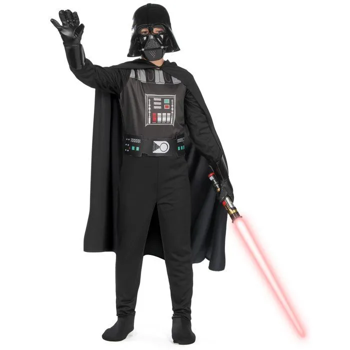 Déguisement Classique Dark Vador Star Wars - Adolescent - 150 à 162 cm - Polyester - 4 pièces-0