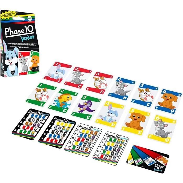 Jeu de société - MATTEL - GXX06 - Phase 10 Junior - 56 cartes - À partir de 3 ans - Mixte-0