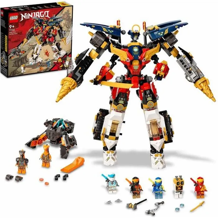 LEGO® 71765 NINJAGO Le Robot Ultra Combo Ninja 4 en 1, Voiture, Jet, Tank et 7 Minifiguresavec bannière à collectionner-0