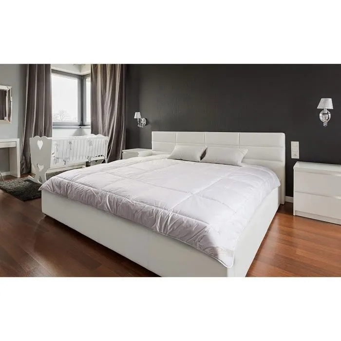 Couette - Merino Wool - 200x200cm - 100% laine mérinos - 100% coton - Lavable à 30°C-0