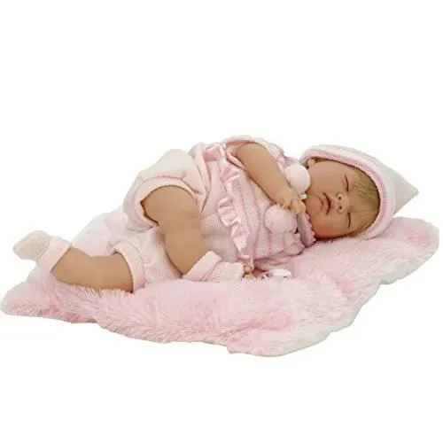 Poupée Nines d'Onil - Mi Bebito - Rose - Sac à main avec yeux mobiles-0