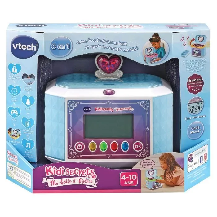 Boîte à Bijoux - VTECH - Kidisecrets - Multicolore - Écran Rétroéclairé - 4 ans et plus-2