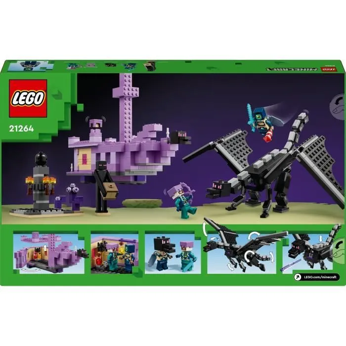 LEGO® Minecraft® 21264 Le dragon et le navire de l’Ender - Set inspiré des jeux vidéo-5