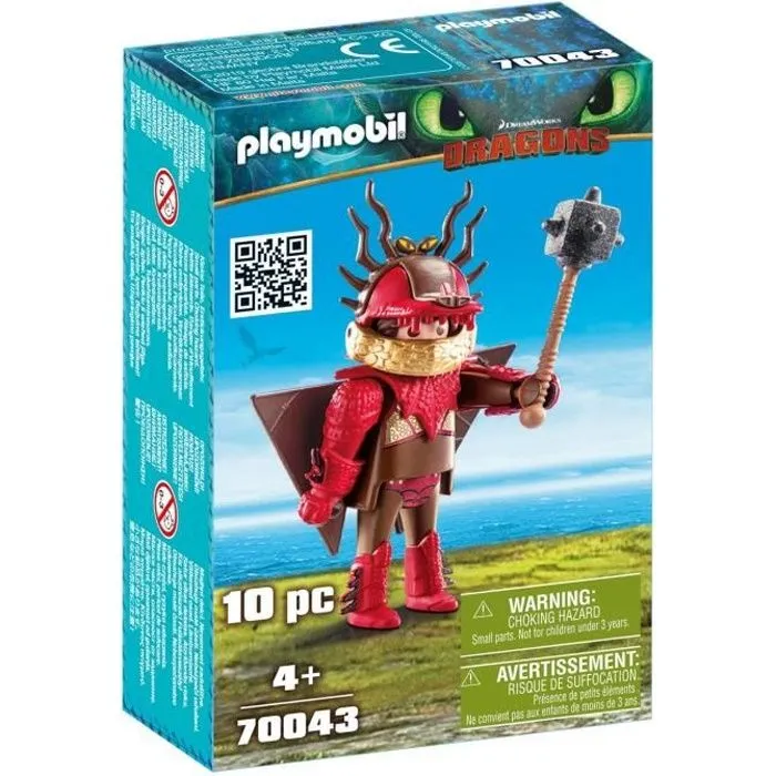 PLAYMOBIL Dragons 3 - Rustik en combinaison de vol - Mixte - A partir de 4 ans-0