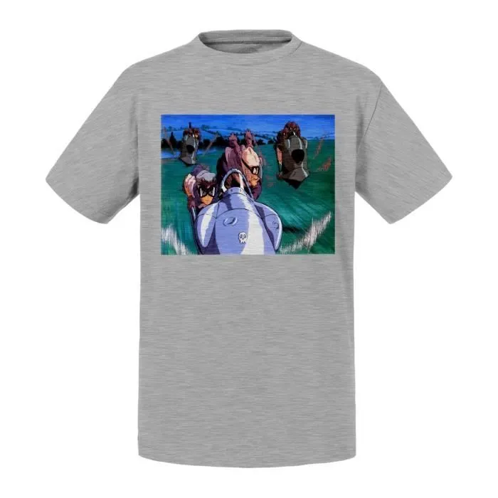 T-shirt Enfant Gris Le Château Dans le Ciel La Bande A Dora Manga Anime-0