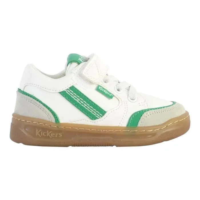 KICKERS Baskets basses Kouic Vert/blanc-1