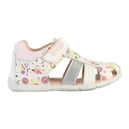 Sandales Geox à Scratch Plate Geox Enfant Elthan Blanc Rose Claire Femme-1