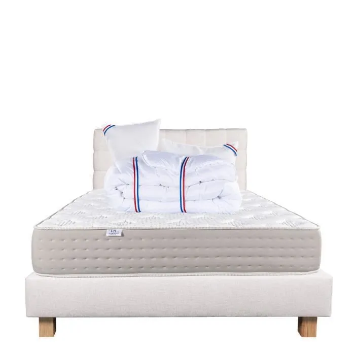 Matelas Ressort - LUXURY LITERIE - 140x200 cm - Ferme - Ressorts ensachés - Mousse HR-0