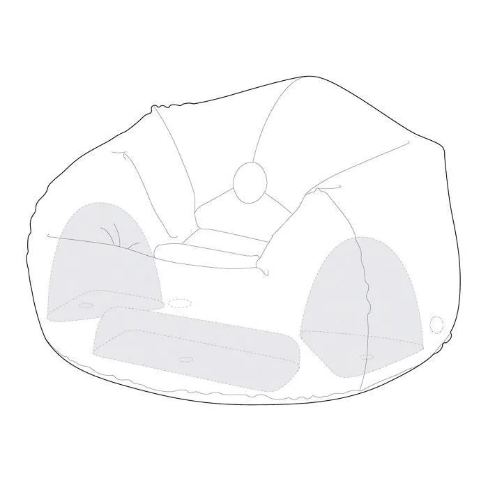 Fauteuil gonflable - INTEX - Bag Pastel - Rose - Vert d'eau - Vinyle-1