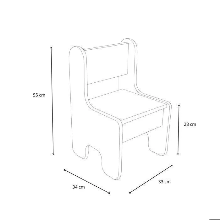 Ensemble de Table et 2 Chaises pour Enfants TIMI - blanc-3