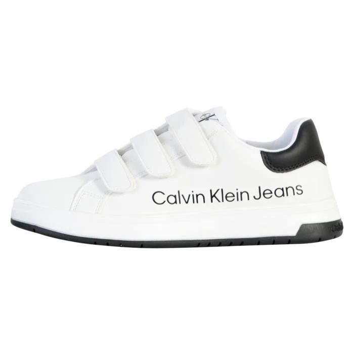 Basket Cuir Calvin Klein Jeans Juniors Low Cut Velcro-0