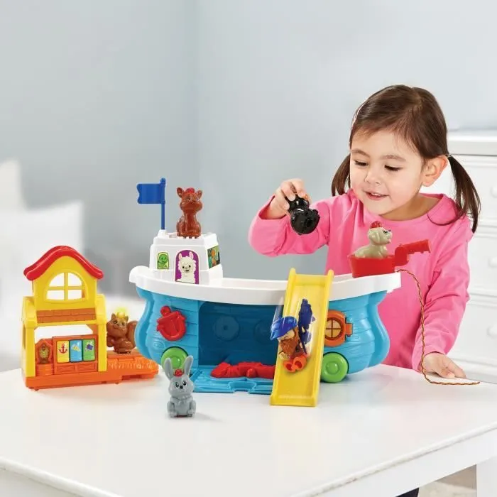 VTECH TUT TUT ANIMO - SUPER BATEAU TOBOGGAN - Jouet pour enfant de 1 à 5 ans avec 5 animaux et un pêcheur inclus-4