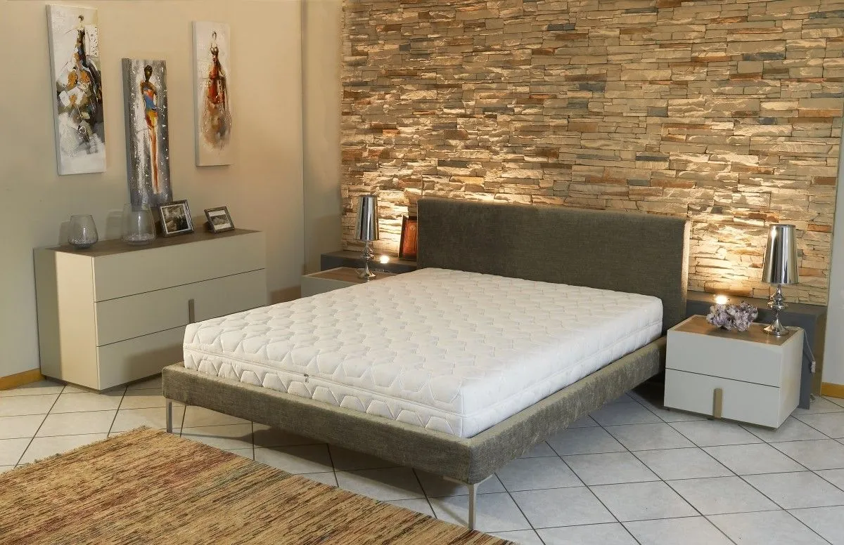 Lot de 2 Matelas Face Latex 78 Kg-m3 Face Mémoire de forme 62 Kg-m3 90x200 x 21 cm Ferme - Spécial Sommier Electrique - Déhoussable-1