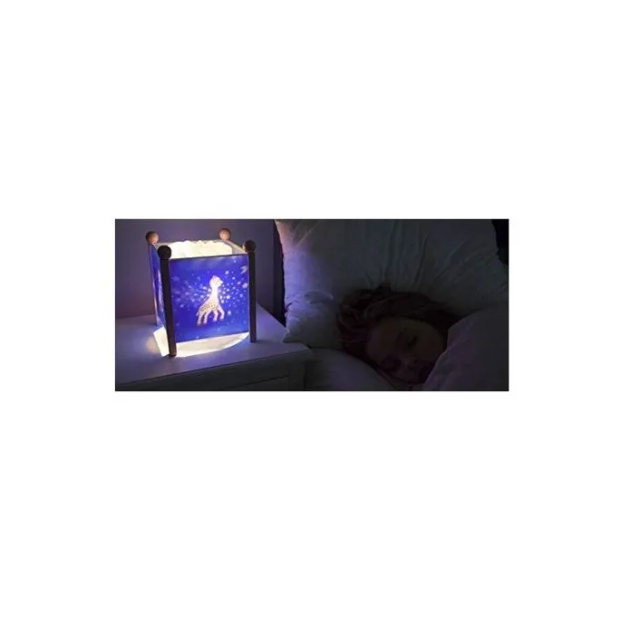 Lanterne Veilleuse Magique Sophie la Girafe - TROUSSELIER - Bois - Bleu - A partir de 3 ans-2