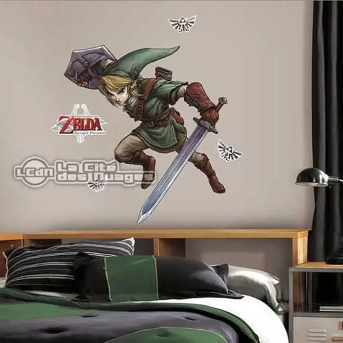 Sticker - NINTENDO - The Legend of Zelda Twilight Princess - 87 x 98 cm - Vinyle - Repositionnable-2