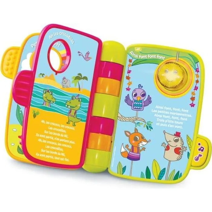 Livre musical interactif VTECH BABY - Mes Premières Comptines - Découverte de 4 comptines connues-0