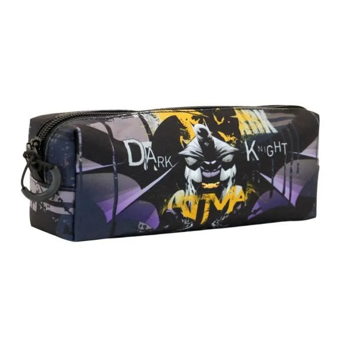 Trousse scolaire enfant Batman Gris/noir 21x8cm-1