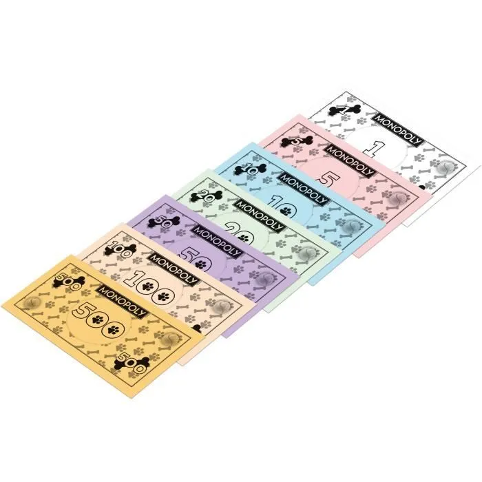 Monopoly Chiens Jeu de société, Monopoly mettant en vedette les chiens de différentes races, WINNING MOVES-7