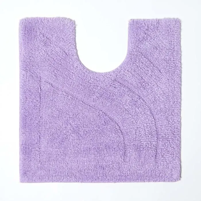 Tapis de bain pur Coton haut de gamme 2 pièces Lilas-2