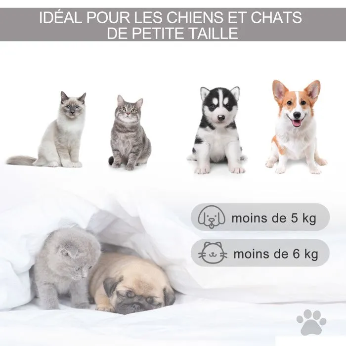 PawHut Tente tipi pour animaux - teepee chat ou chien - coussin épais grand confort inclus - structure bois de pin feutre peluche PV-5