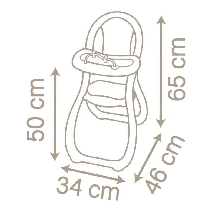 SMOBY - Baby Nurse Chaise haute pour poupon jusqu'à 42cm (non inclus) - Fabriqué en France-5