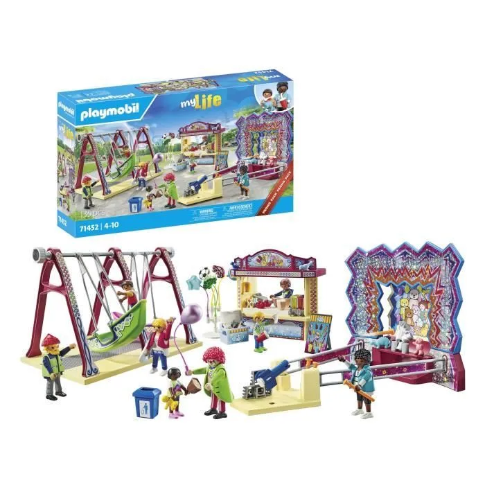 PLAYMOBIL 71452 Parc d'attraction, My Life, 135 pièces, Dès 4 ans-5