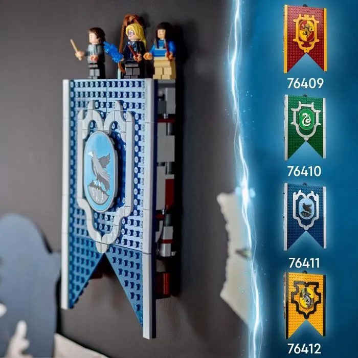 LEGO® Harry Potter 76411 Le Blason de la Maison Serdaigle, Jouet avec 3 Figurines et Décoration Poudlard-4