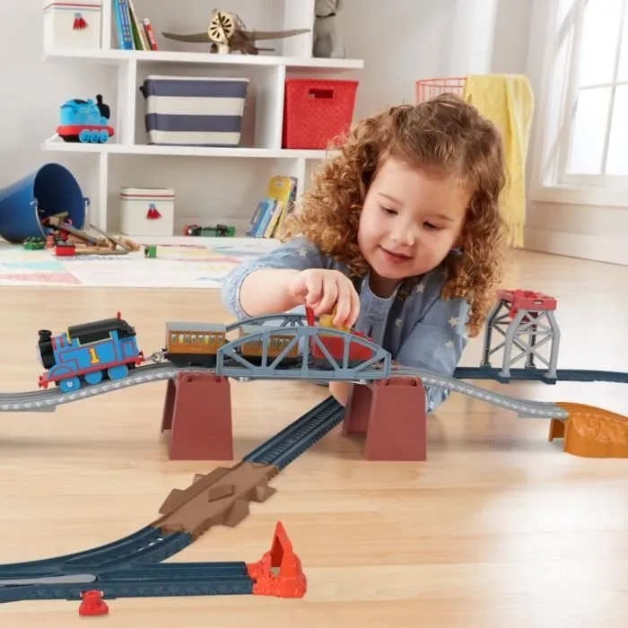 Coffret 3 en 1 - MATTEL - Thomas et ses Amis - TrackMaster - Locomotive Thomas avec remorques Annie et Clarabel-3