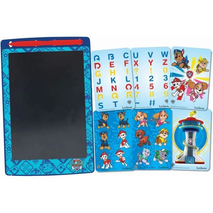 Tablette E-Ink - LEXIBOOK - La Pat’ Patrouille - Pochoirs - Bleu-0
