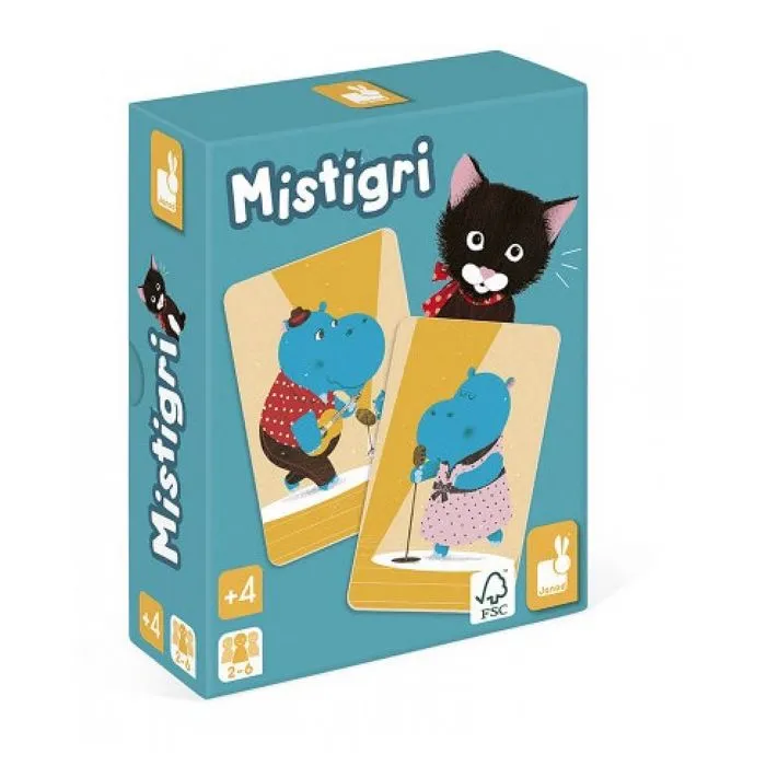 Jeu d'association d'images Mistigri - JANOD - Mixte - Intérieur - 33 cartes - Enfant - 2 à 6 joueurs-0