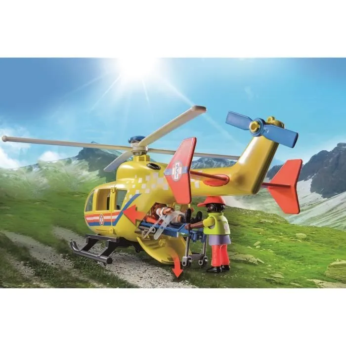PLAYMOBIL 71203 Hélicoptère de secours, Figurine, City Action Les Secouristes-5