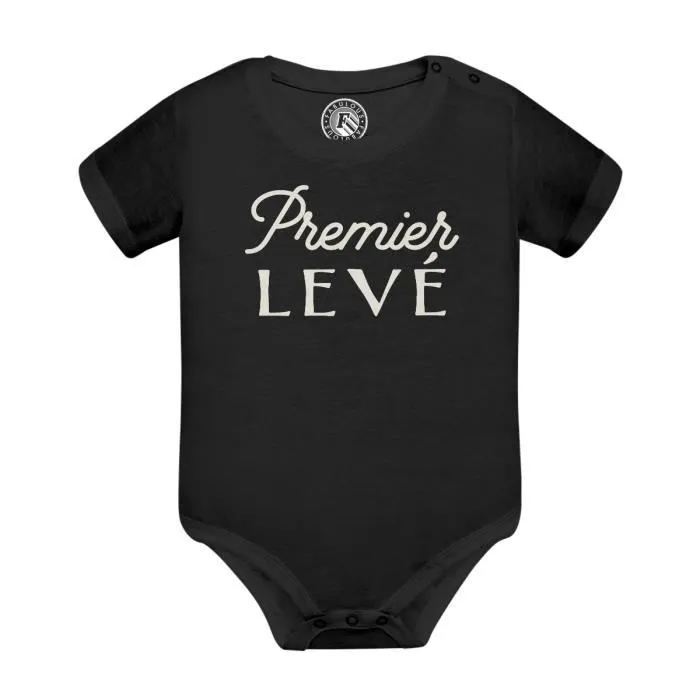 Body Bébé Manche Courte Noir Premier Levé Enfant Bébé Sommeil-0