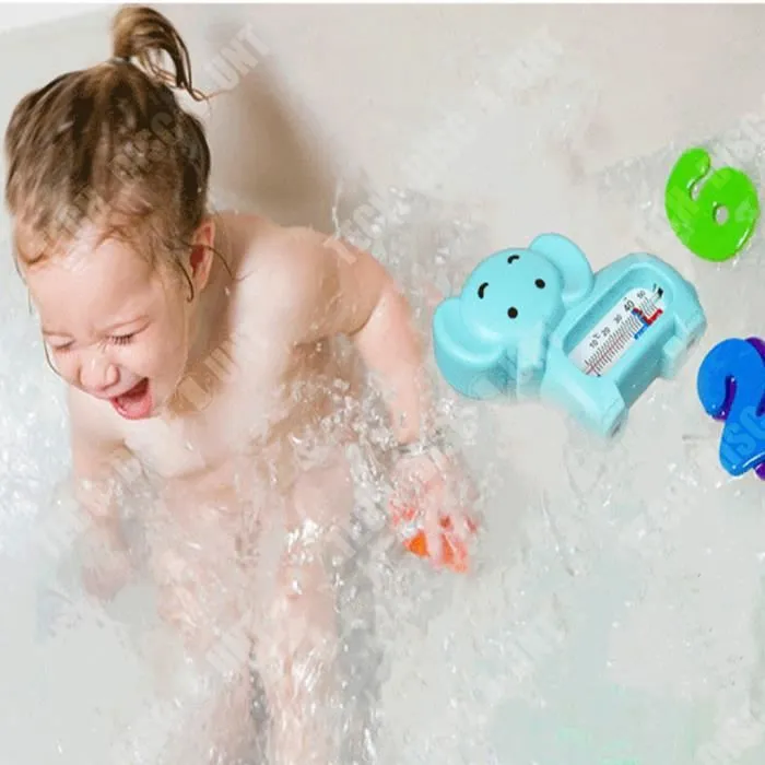 TD® Éléphant thermomètre à eau bébé bain dessin animé enfants bain intérieur mètre de température de l'eau mesure thermomètre à eau-3