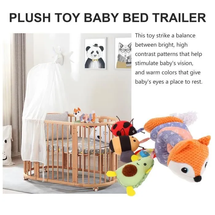 Jouets pour poussettes,Jouets Suspendus D'ornement De Berceau De Landau, Jouet en Spirale De Poussette De Lit De Bébé Orange-3