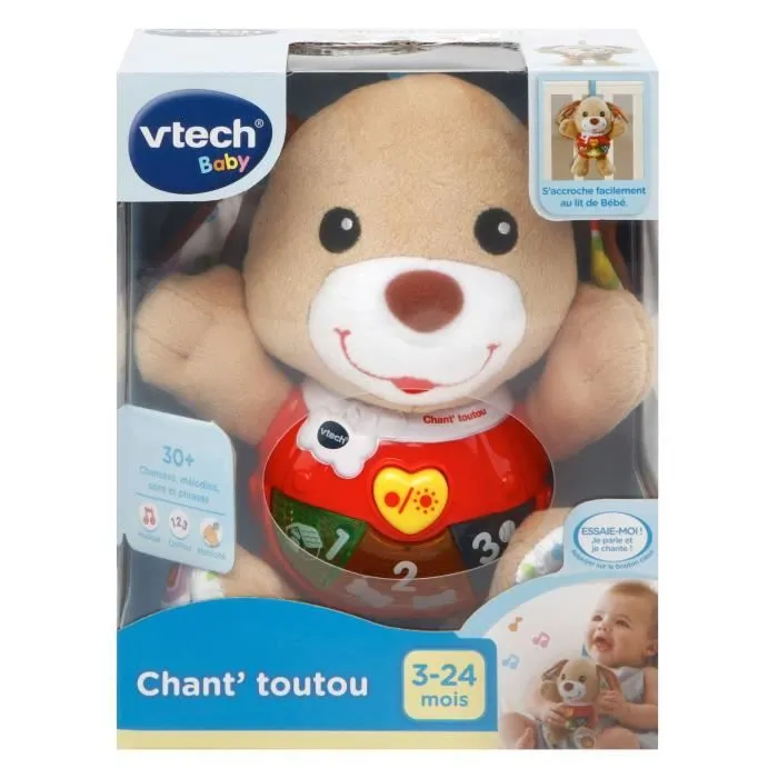 VTECH BABY - Peluche Interactive Enfant - Chant'toutou Brun-1
