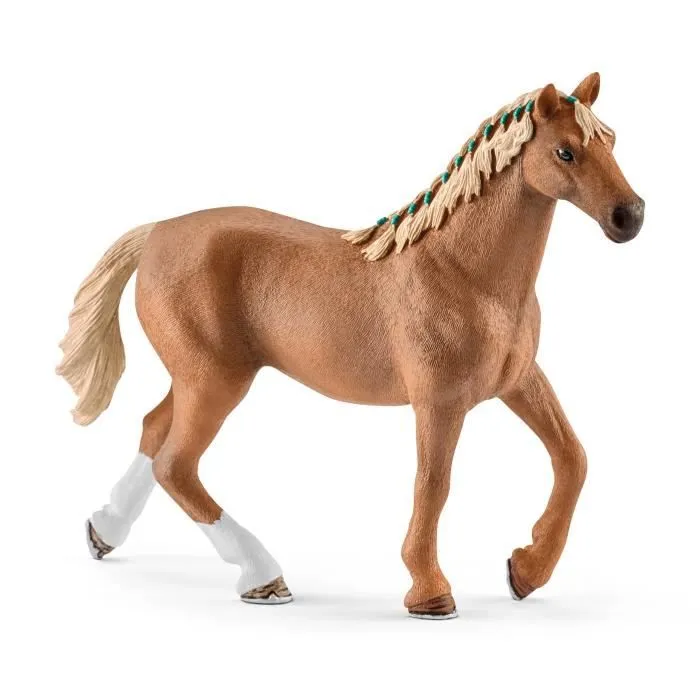 Set de Jouets schleich 5 Pièces avec Figurine Cheval Pur-sang anglais avec couverture - Jouet Cheval Réealiste avec Couverture,-1