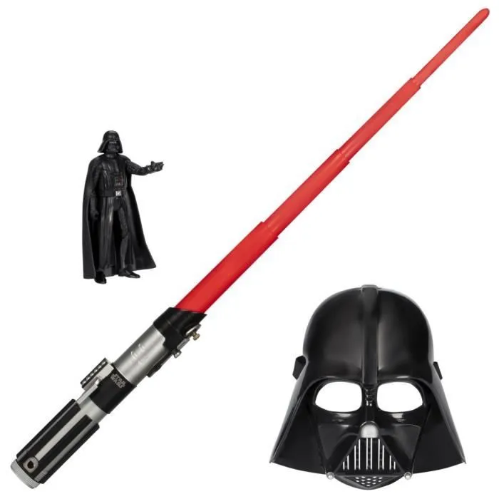 Pack Côté obscur Dark Vador, sabre laser rouge, masque Dark Vador et figurine de 15 cm, accessoire, dès 4 ans, Star Wars-1