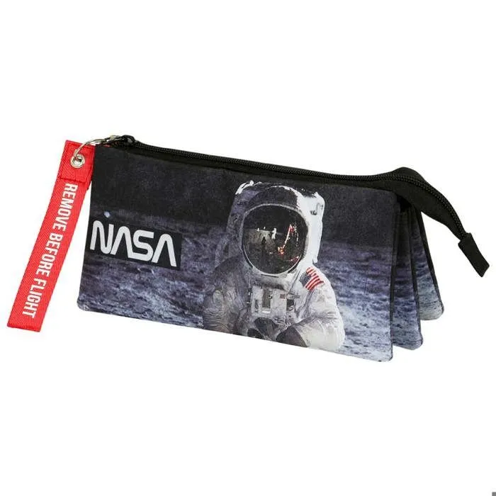 Trousse Triple FAN 2.0 - NASA Astronaut - Noir - Taille Unique - Zippée - Mixte-0