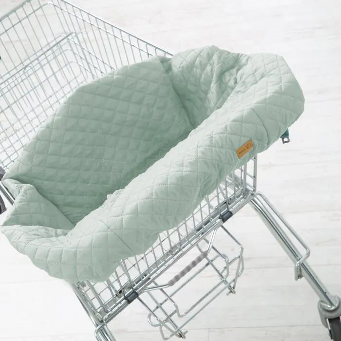 Protège Siège Chariot Caddie pour Bébé ROBA Style - Housse de Caddy avec Sac de Transport - Vert Givré-0