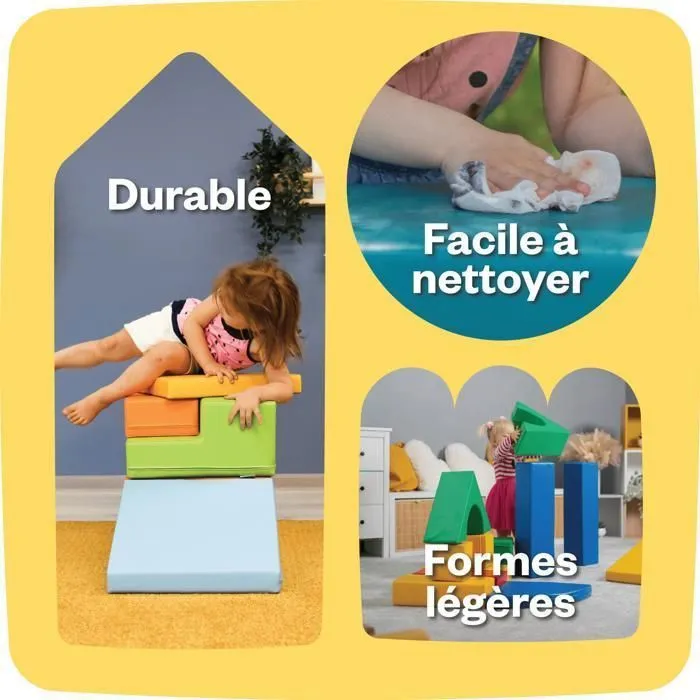 IGLU 6 XL Modules de Motricité en Mousse Blocs de Construction Jouets éducatifs Antidérapant Jeu pour Glisser Ramper Gramper-2