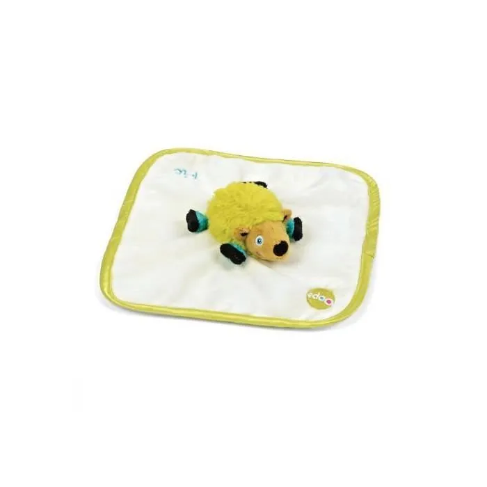 Doudou carré hérisson OOPS - Pour Homme - Jaune - Effets sonores - A partir de 0 mois-0