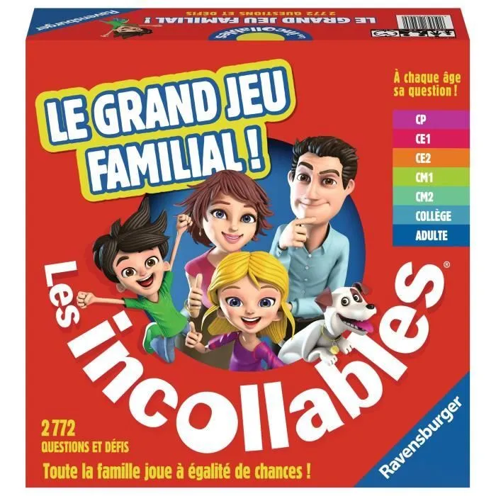 Jeu de Quiz Les Incollables Le grand jeu familial Ravensburger - 7 niveaux de difficulté - Dès 6 ans-2
