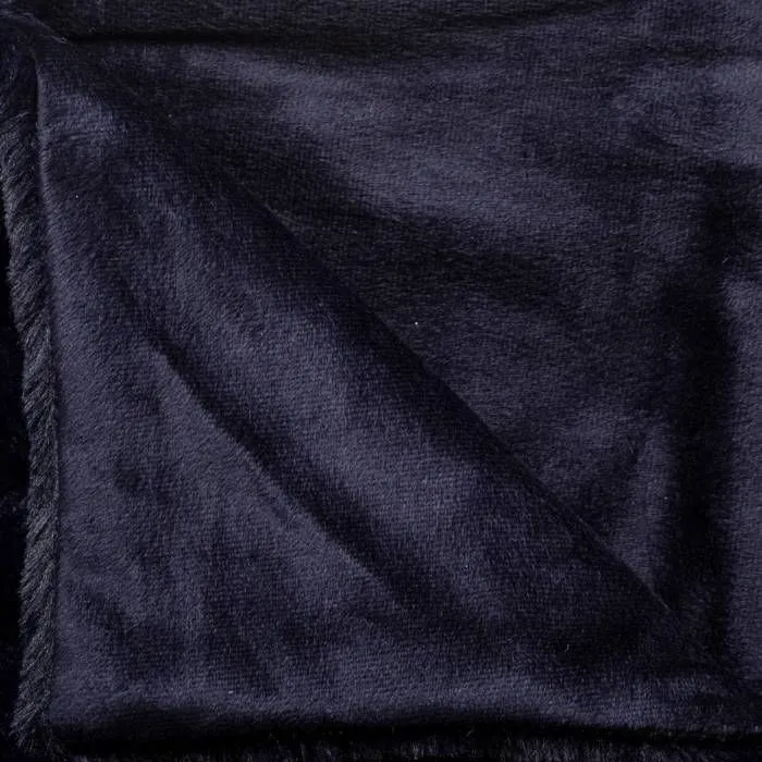 Plaid Imitation Fourrure "Grand Hôtel" 125x150cm Bleu-1
