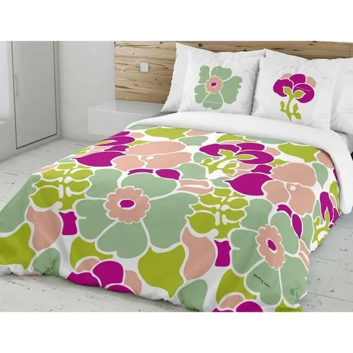 Housse de Couette - Devota & Lomba - Anemona - 220x220 cm - 100% Coton - Vert-2