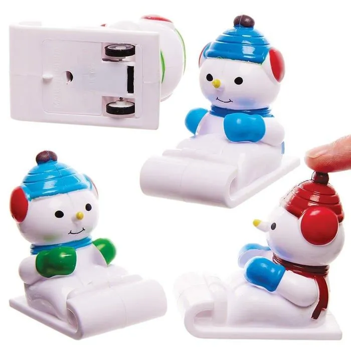 Baker ross - FX411 - Jouets a Ressort en forme de Bonhomme de Neige et Luge - Lot de 4, Jeux pour les Enfants ()-1