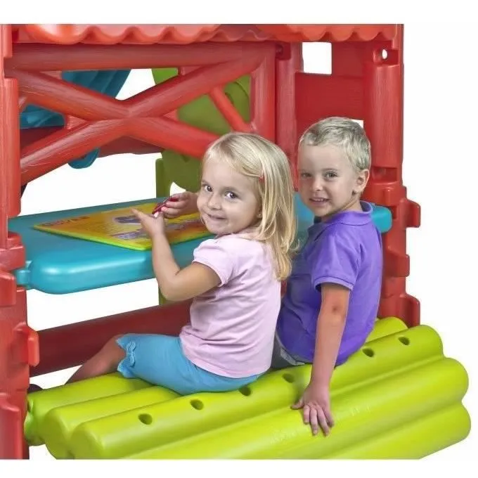 Aire de jeux La Maison des Bois - FEBER - toboggan et bac à sable en plastique anti-UV-3