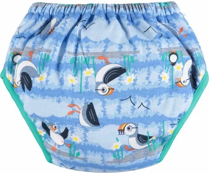 Close - 664433 - Pop-in Culotte d'apprentissage reutilisable pour enfant de 12 a 18 mois Motif macareux Bleu Taille S-1