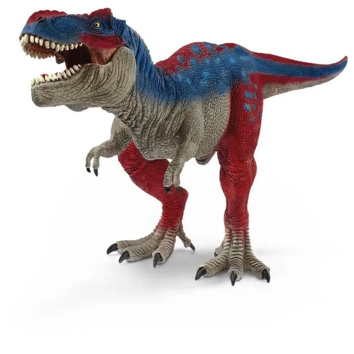 Figurine Tyrannosaure Rex bleu, Schleich 72155 Dinosaurs, Taille 28 cm, Dès 3 ans-0