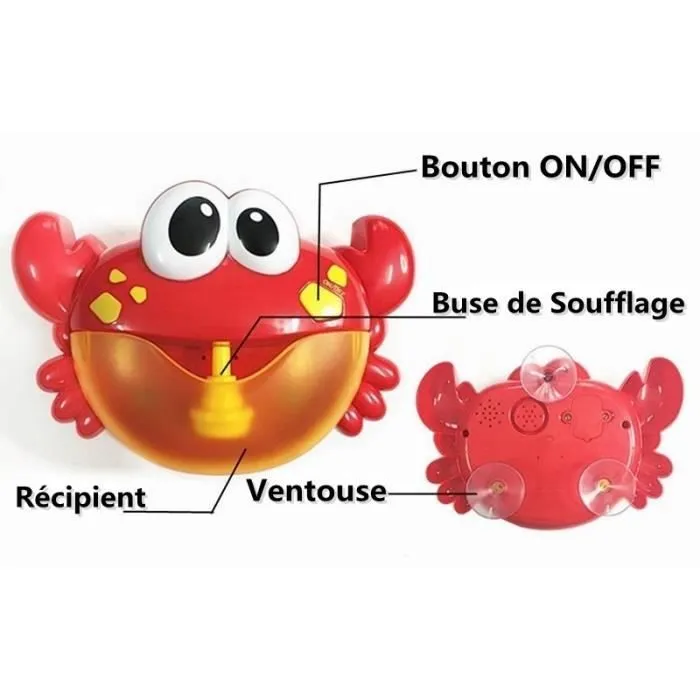 Machine à Bulles de Savon avec 12 Musique Electrique Automatique Pour Enfant Bébé Douche Bain Jouet Jeu-2